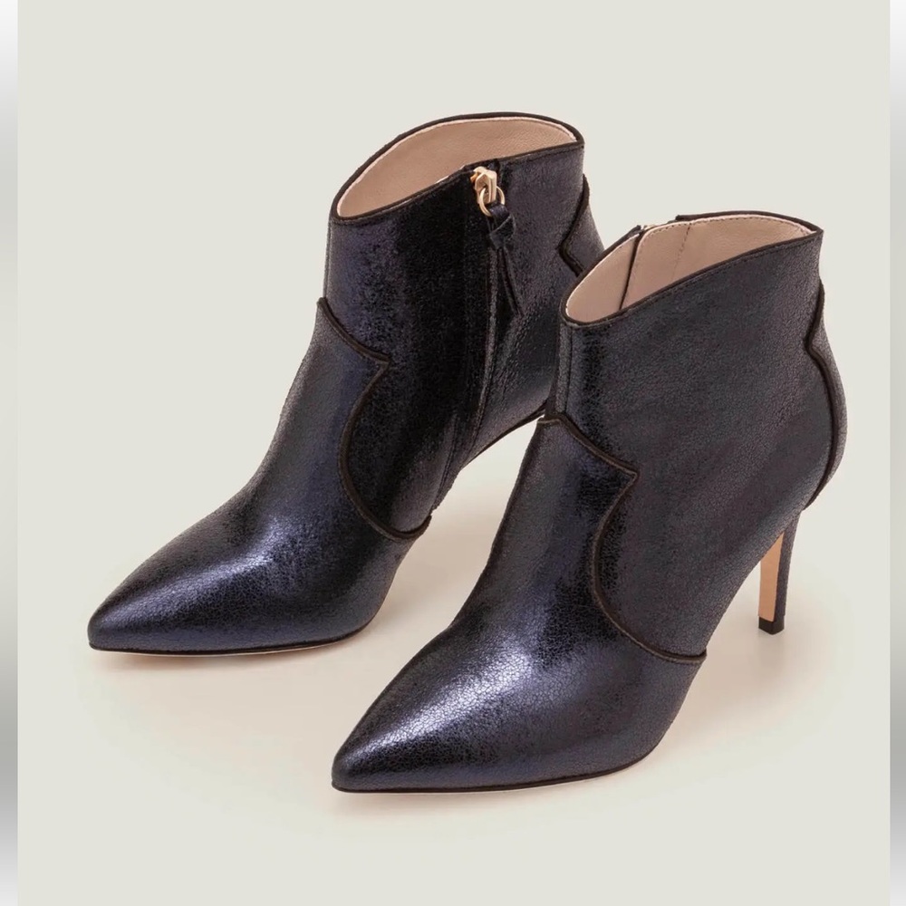 Boden Elystan Ankle Boots – Navy Metallic. Size 40